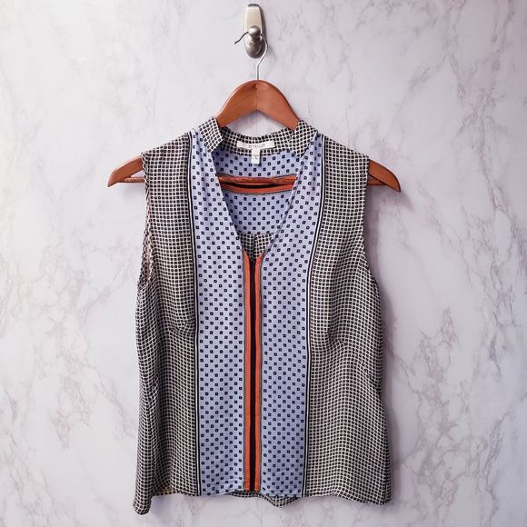 10 Crosby Derek Lam Tops - Derek Lam 10 Crosby Printed V-Neck Tank